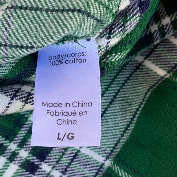 Eberjey Flannel PJ Set - Tartan Plaid Forest Green - Picture 4 of 12